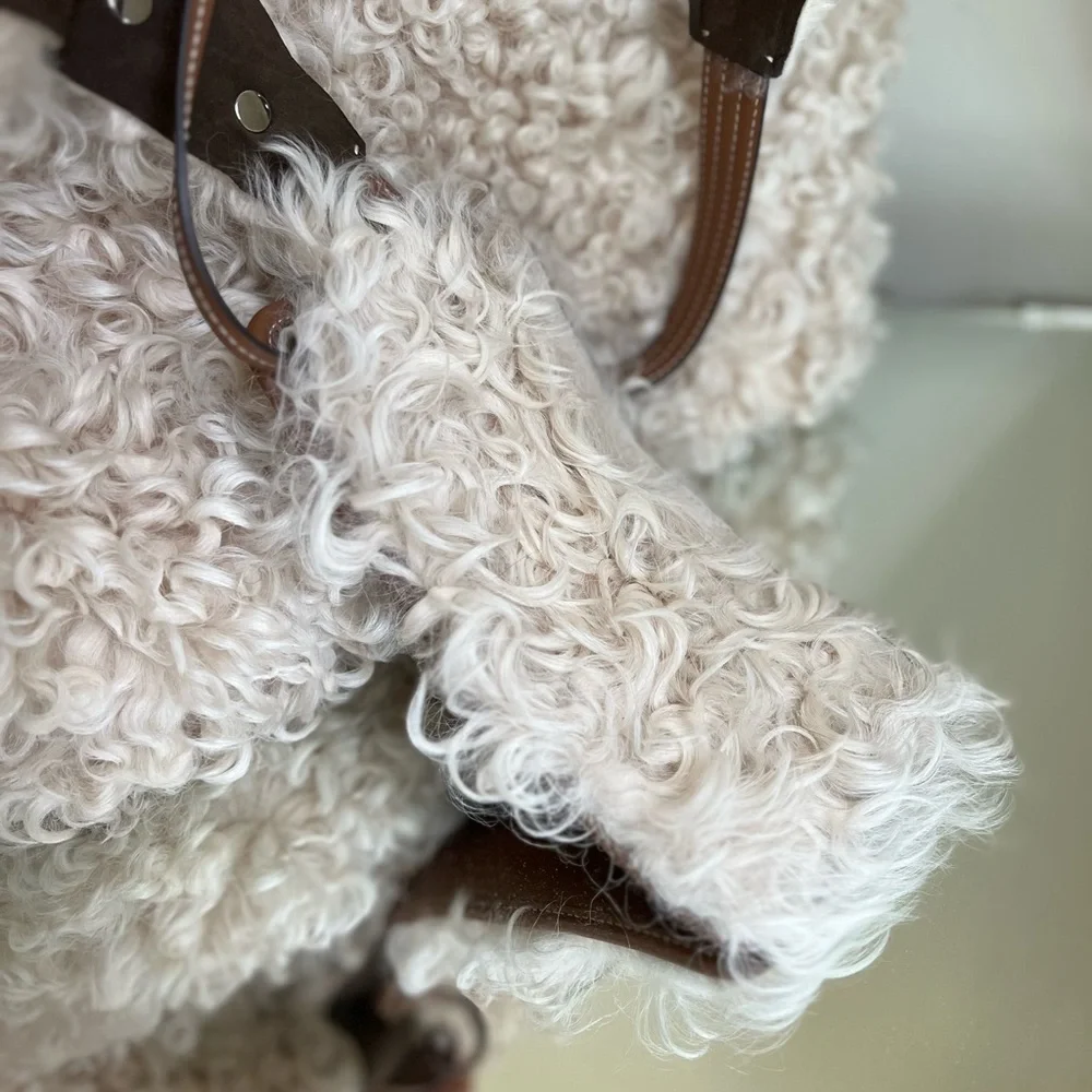 EUC Tory Burch Rory in Shearling tote $1,295